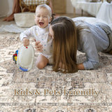 Area Rug 10x14 Washable Vintage - Soft Traditional Rug