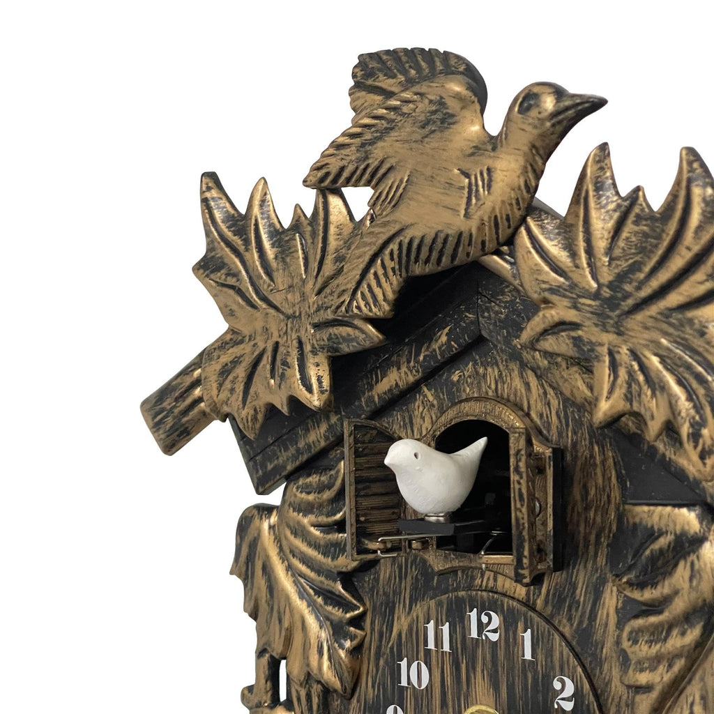 Chiming Cookoo Clock Brown Vintage Bird Flapping Cuckoo Clocks Volume Adjustable Coo Coo Clocks Wall Decoration