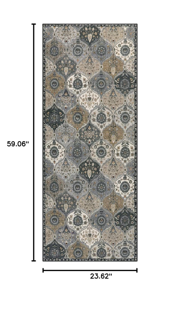 Moroccan Kitchen Runner, 2x5 Washable Runners s Non Slip
