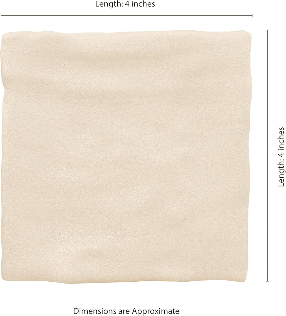 Rava 4 in. x 4 in. Shell Satin Zellige Look Ceramic Wall Tile