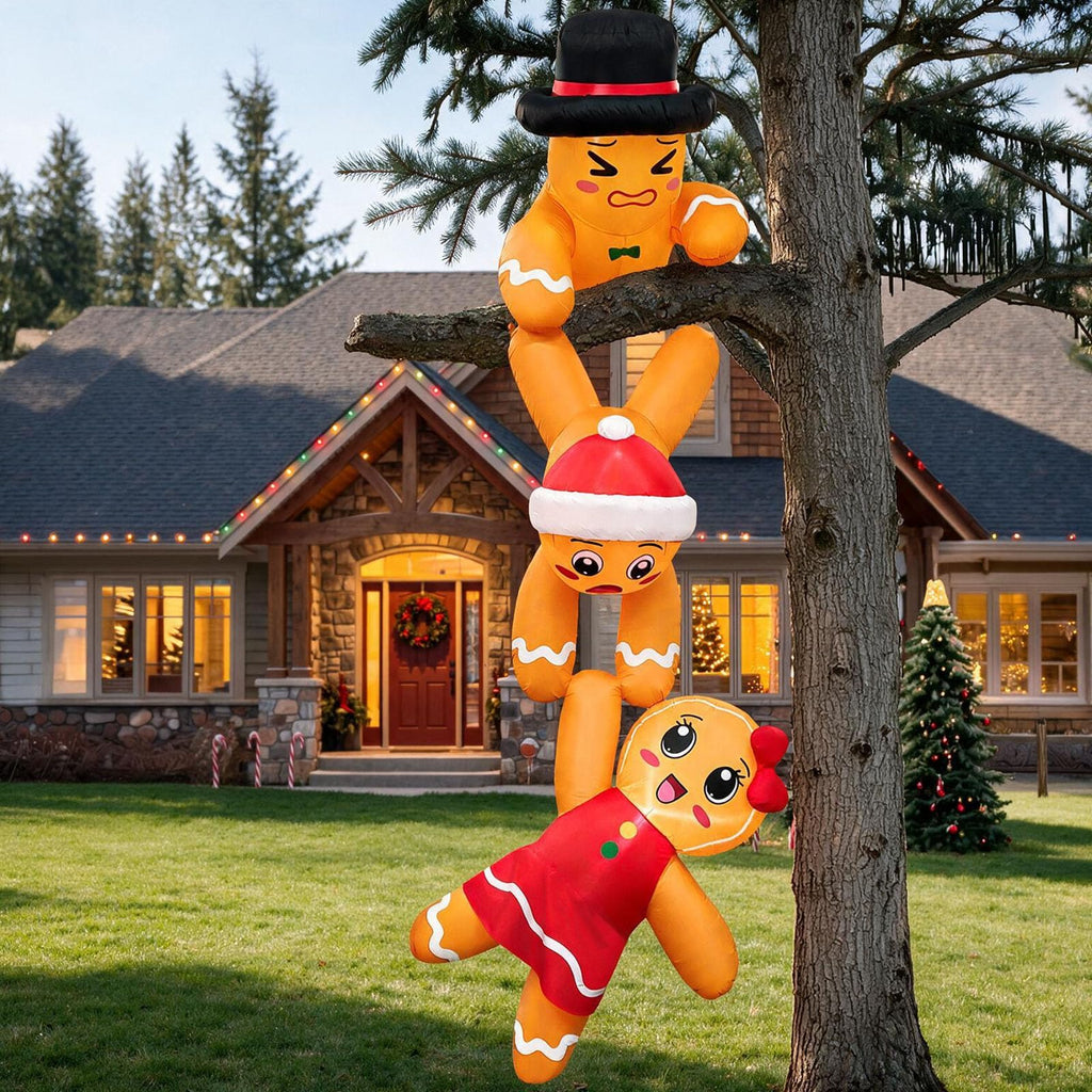 12 FT Giant Gingerbread Inflatable Christmas Decorations Outdoor