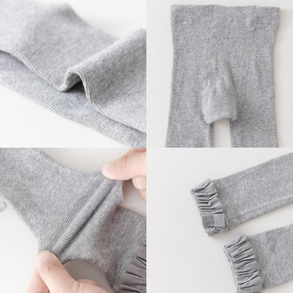 Baby Leggings Toddler Footless Tights Girls Ruffle Stockings Pants Pack