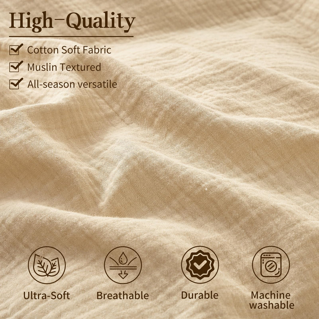 Muslin Duvet Cover King Size - 100% Organic Cotton