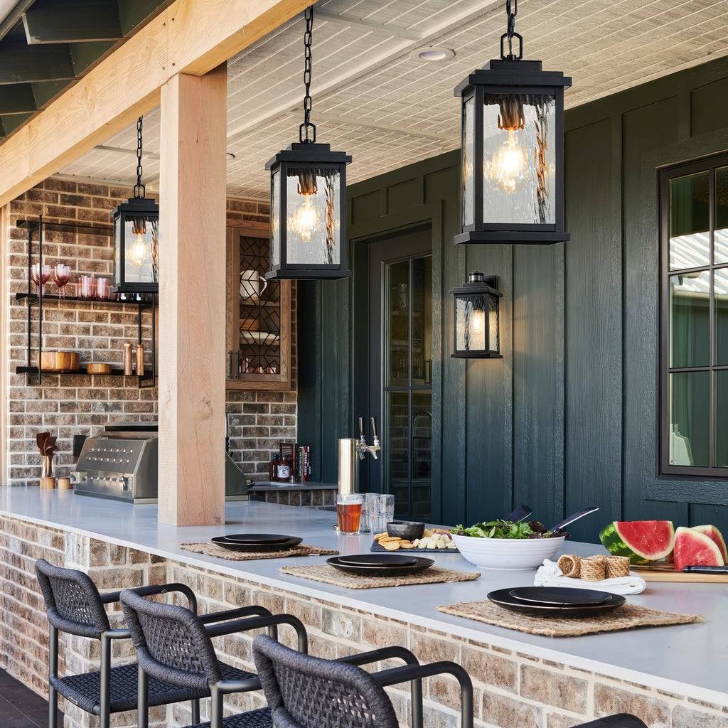 Large Anti-Rust Outdoor Chandelier with Adjustable Wire, Waterproof