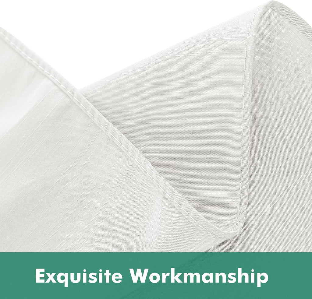Wrap Around Queen Size Bed Skirt Split Corner 18" Drop-Elastic Dust Ruffle | Ivory Adjustable Pleated Bedskirt-Easy