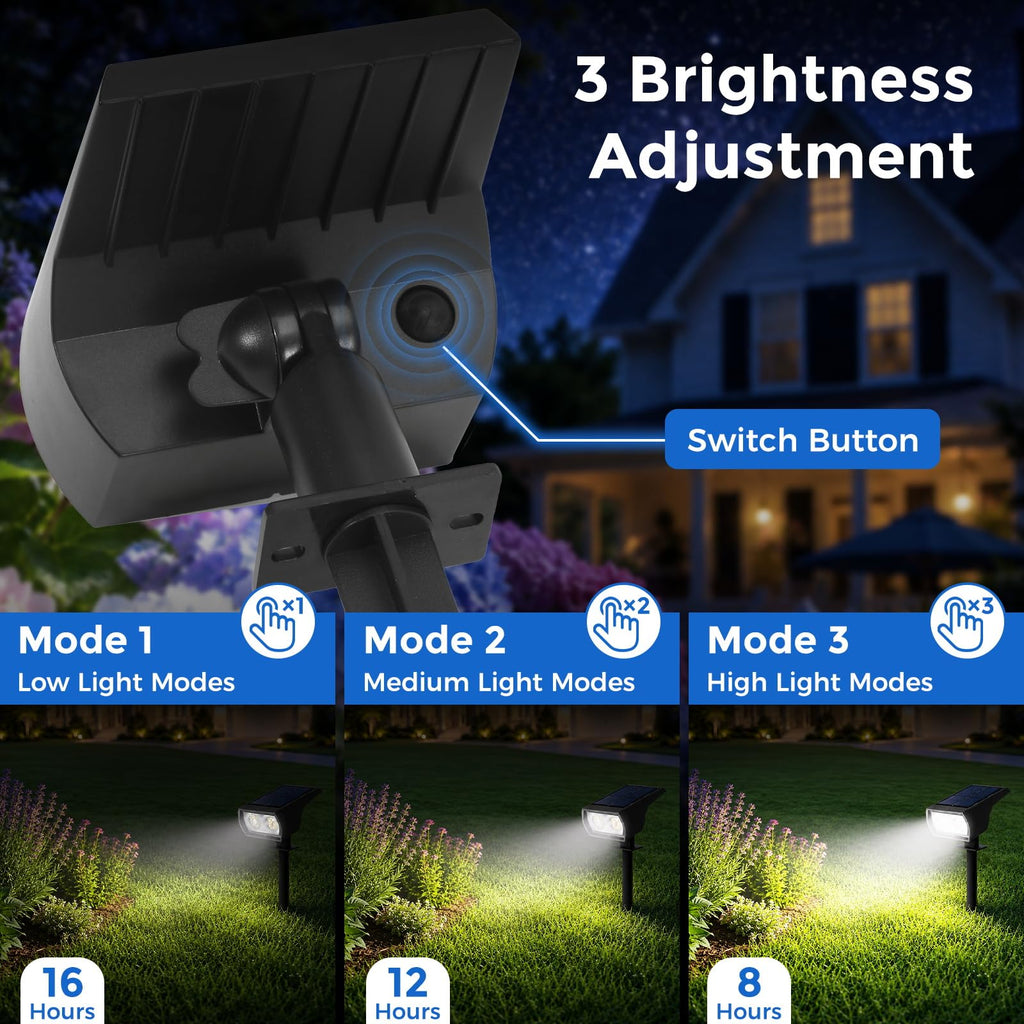 4 Pack Solar Spot Lights Outdoor Waterproof IP65