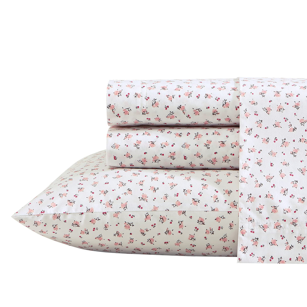 King Cotton Percale Sheet Set with Pillowcases