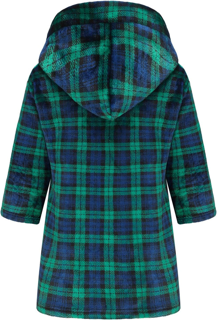 Boys Fleece Robe Hooded Toddler Soft Bathrobe Pajamas Sleepwear for Kids Girls