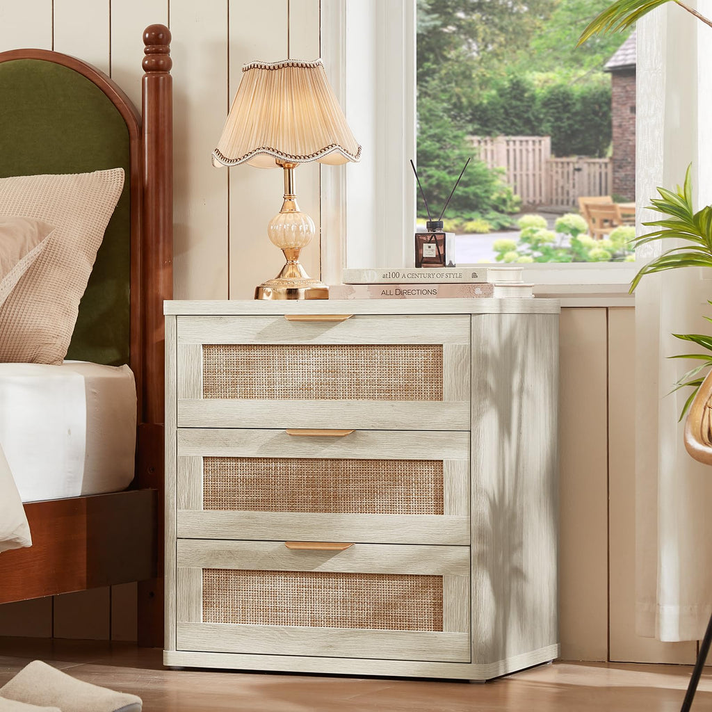 Rattan 23" Nightstands with Drawers