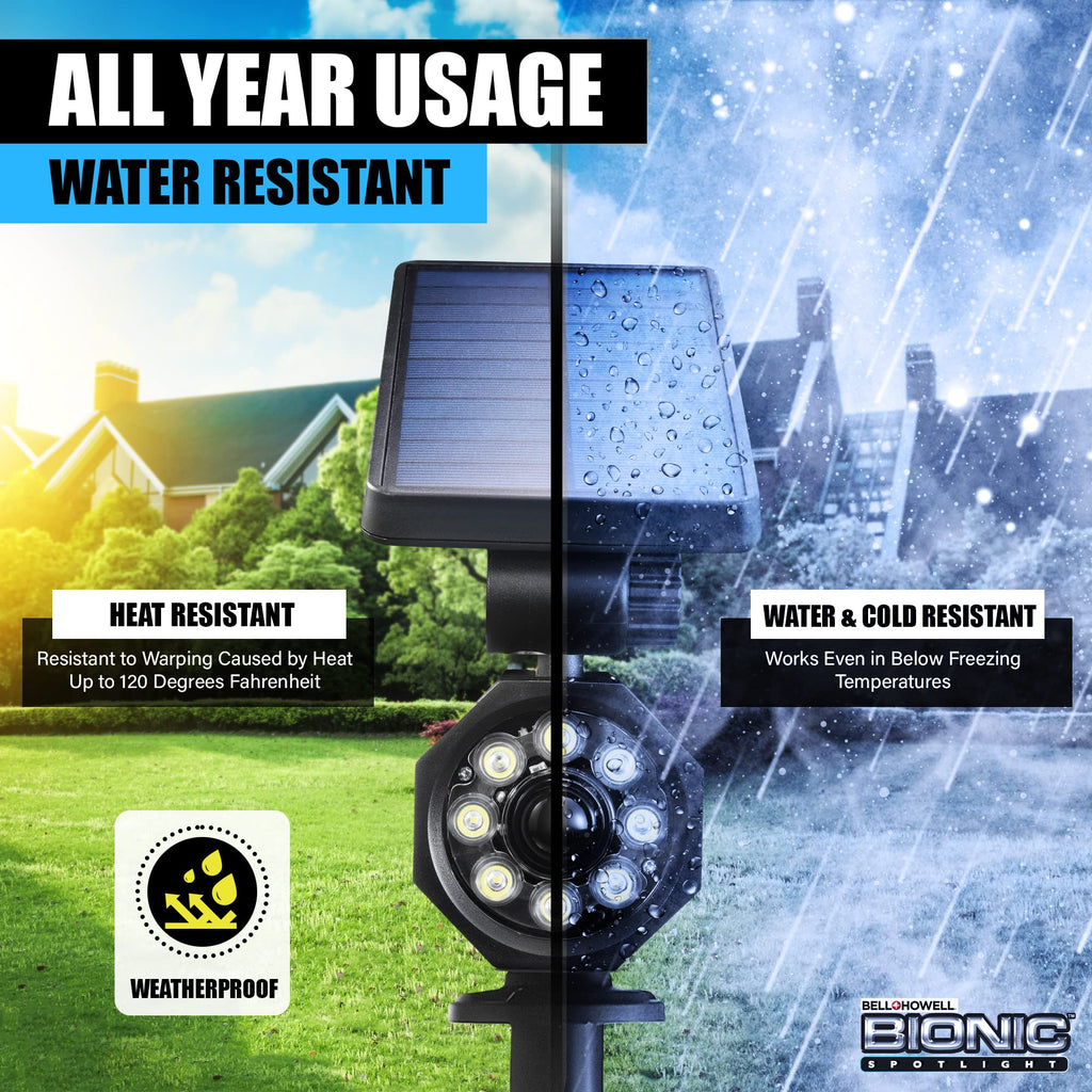 Bionic Spotlight LED Solar Lights Solar-Powered Spot Light with 25 Feet Motion Sensor Outdoor Waterproof Frost