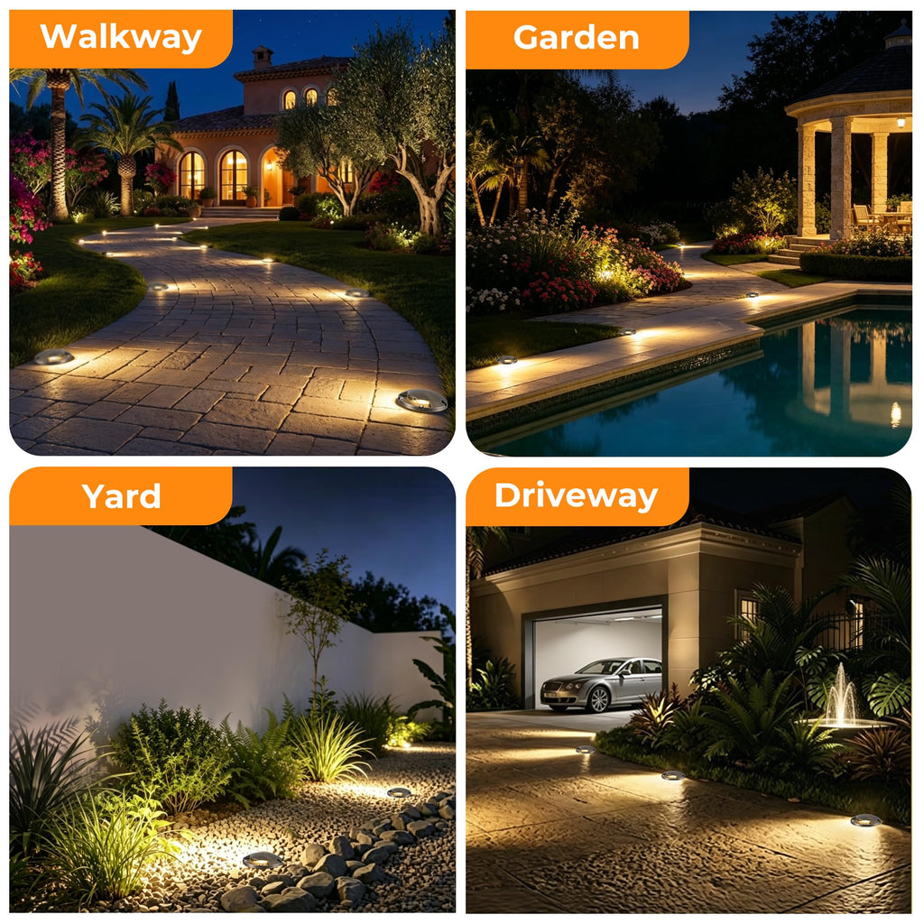 Brass Low Voltage Well Lights Landscape Lighting LED 12V Outdoor In Ground Lights Landscape Lights for Deck