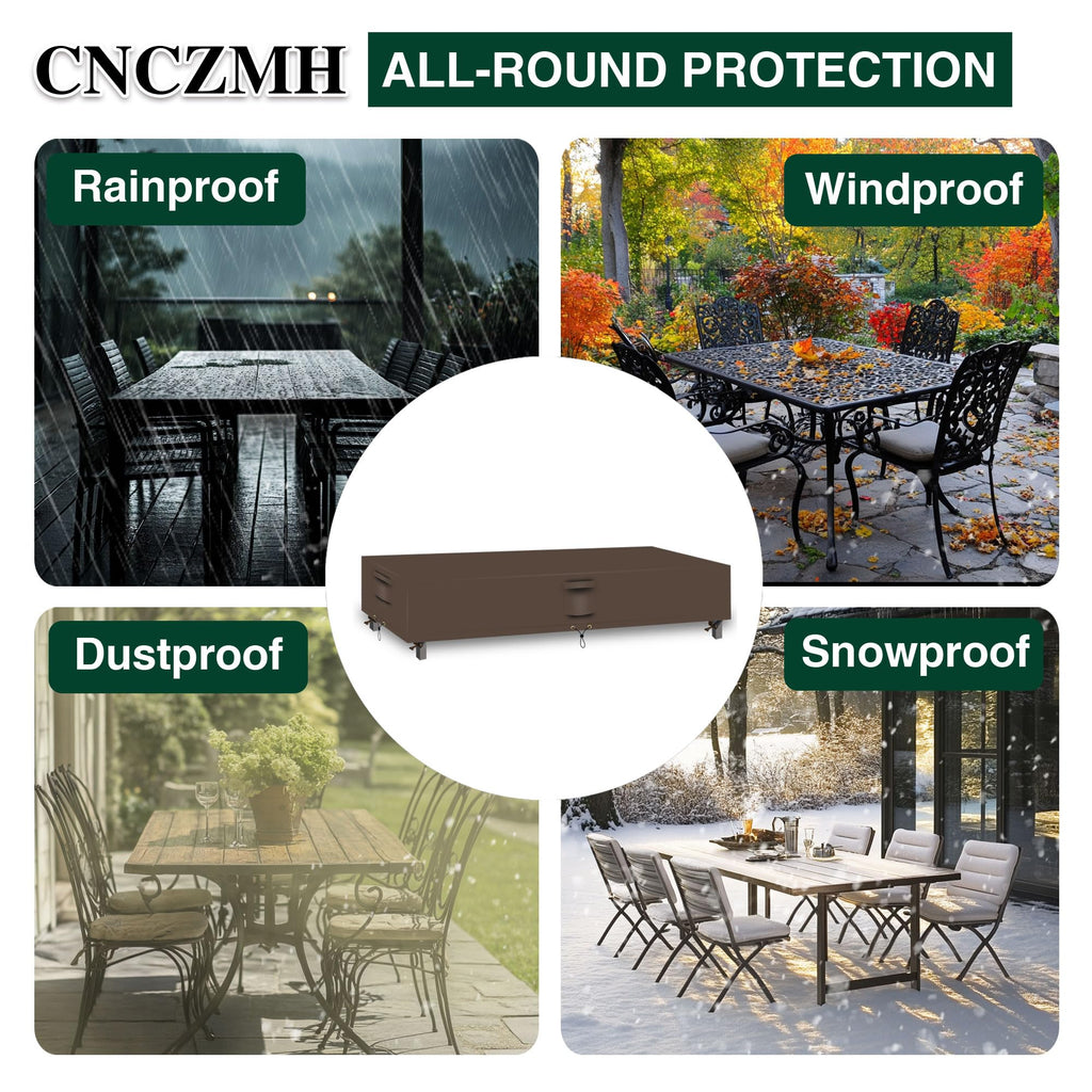 Heavy Duty Patio Furniture Covers Waterproof, 600D Outdoor Furniture Cover Waterproof for Sectional Sofa Couch