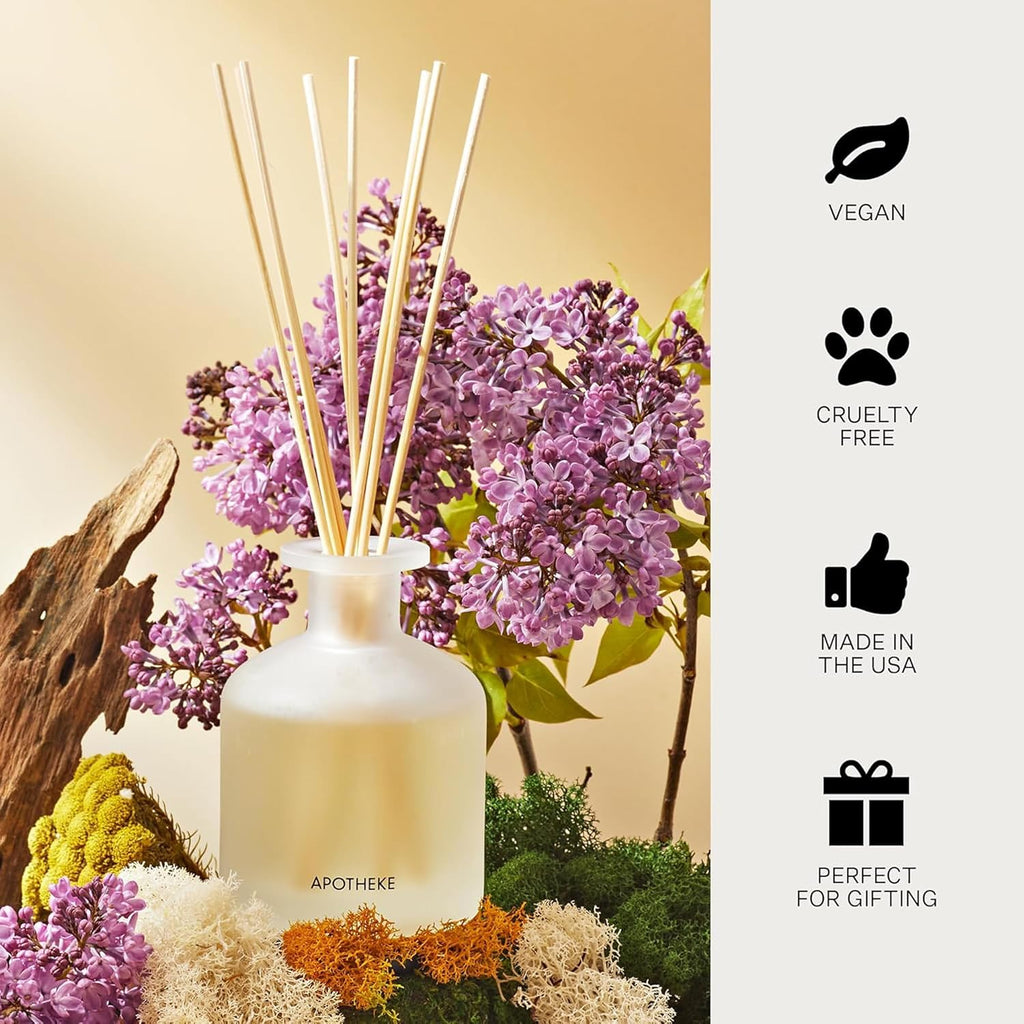Scented Reed Diffuser, White Vetiver, 10 Reed Sticks