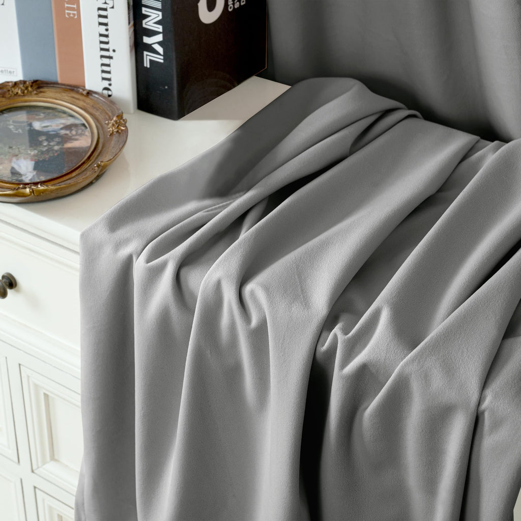 72 Inch Length Velvet Blackout Curtains with Grommet 2 Panels