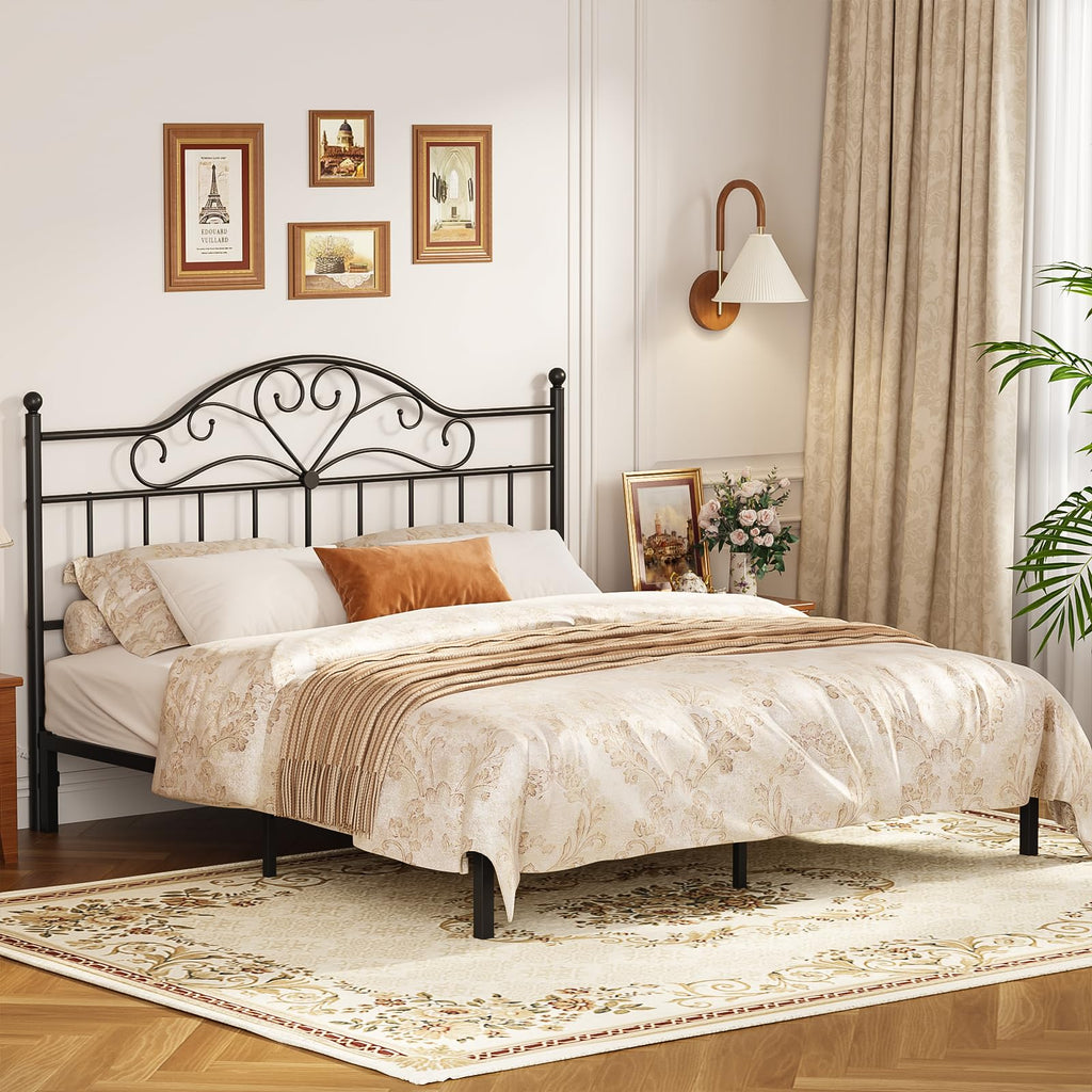 Vintage Headboard for Bed Frame, Metal Headboard Only