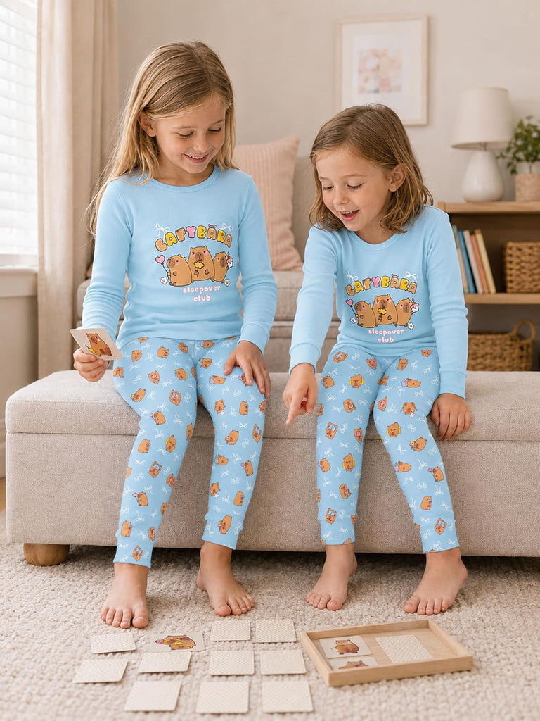 Girls Snug Fit Pajamas, Piece Long Sleeve Set