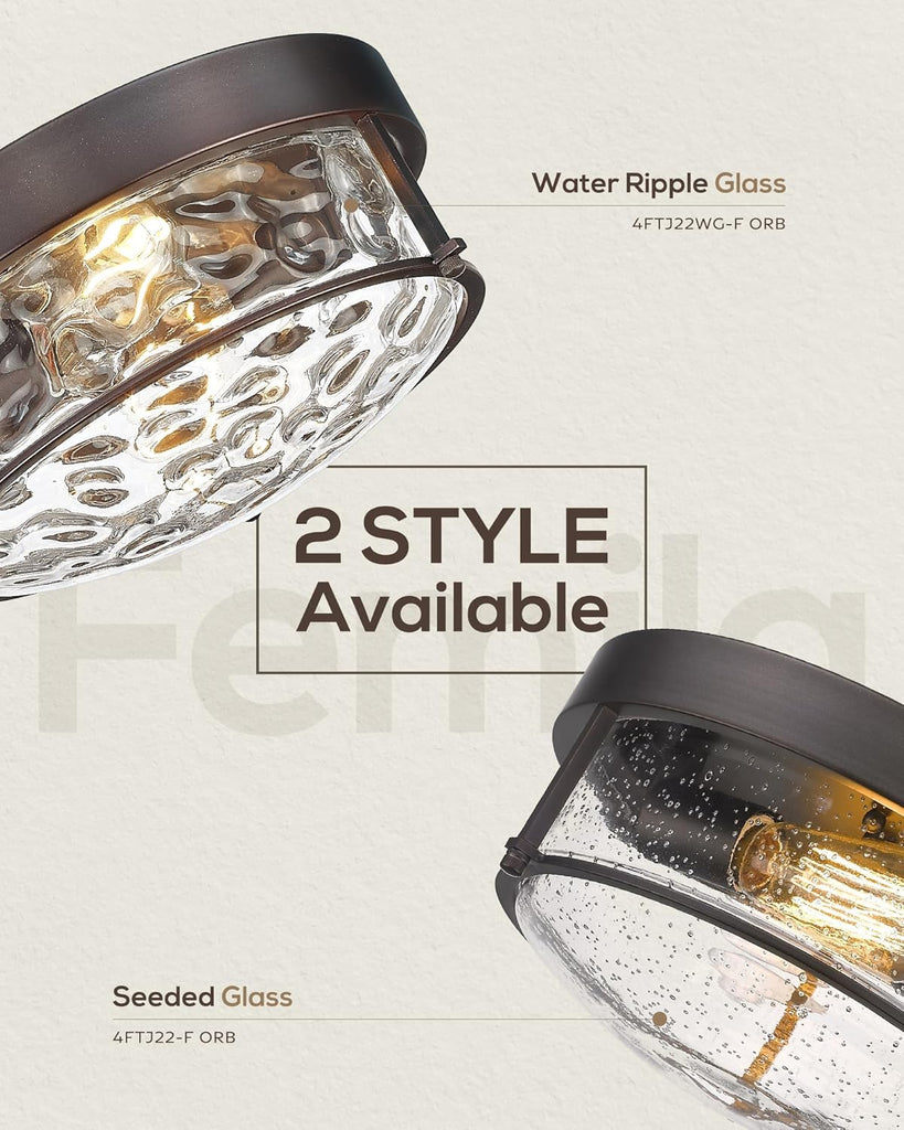 Flush Mount Light Fixture, 12" Ceiling Light Fixtures, Farmhouse Porch Ceiling Lighting Outdoor