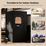 Sauna Box - Portable Sauna for Home with Upgraded 3L 1500W Steamer, Folding Chair and Non-Slip Mat for Relaxation Spa