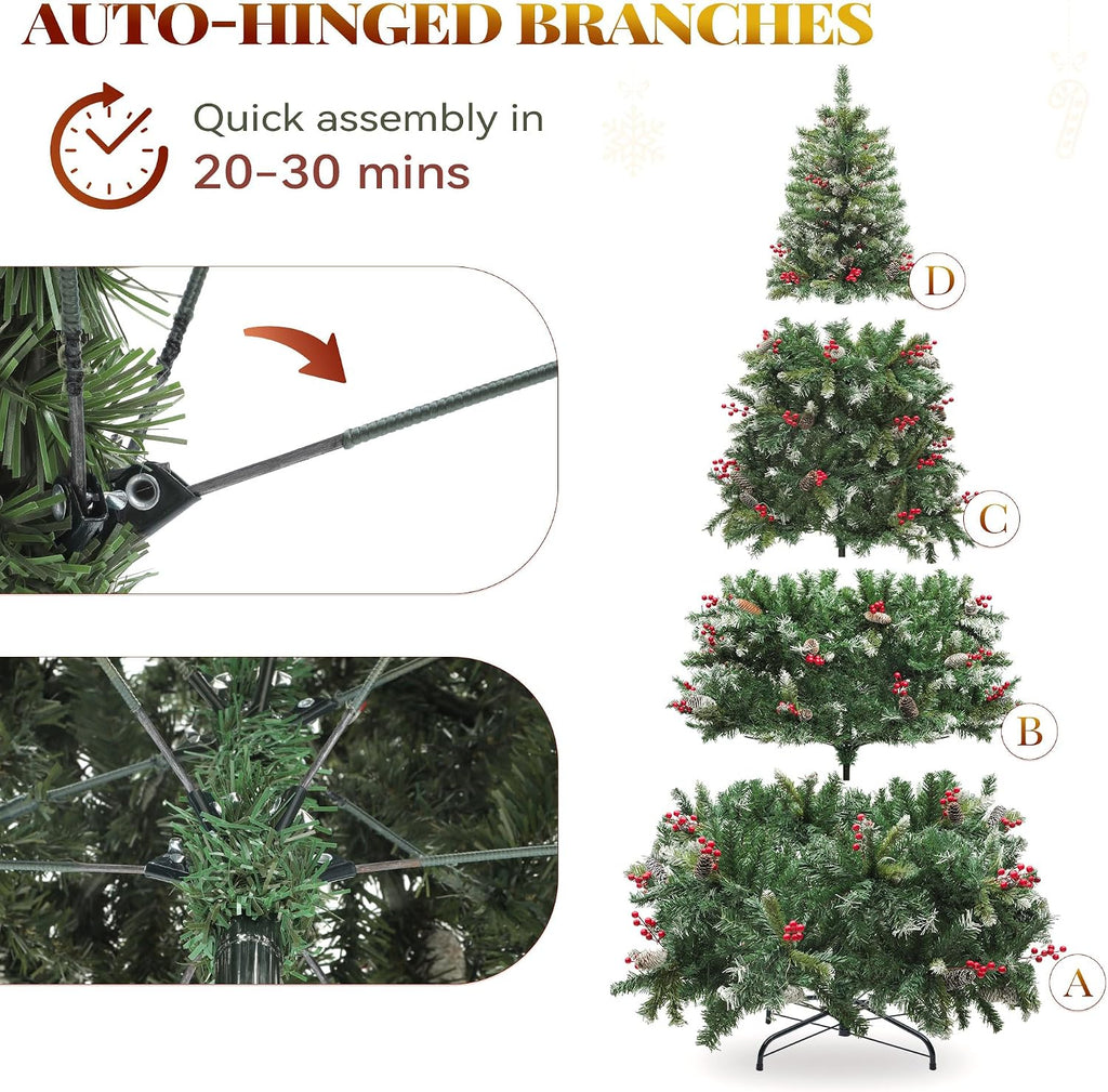 Prelit Pre-Decorated Christmas Tree with Remote