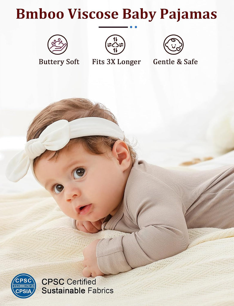 Infant Baby Footed Sleeper Viscose from Bamboo Pjs