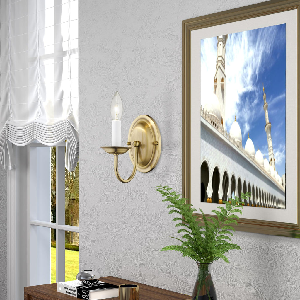 4151-01 Wall Sconce, Antique Brass