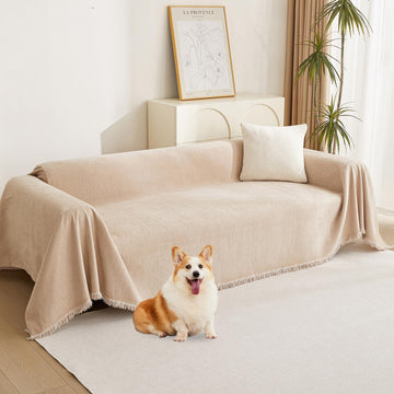 Couch Cover 2 Cushion Sofa with Tassel Chenille Sofa Covers for 2 Cushion Couch Sofa Slipcovers for Sectional l