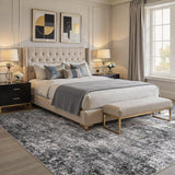 Area Rug Living Room Rugs - 10x14 Abstract Large Soft Indoor Washable Rug Neutral Modern Low Pile Ca