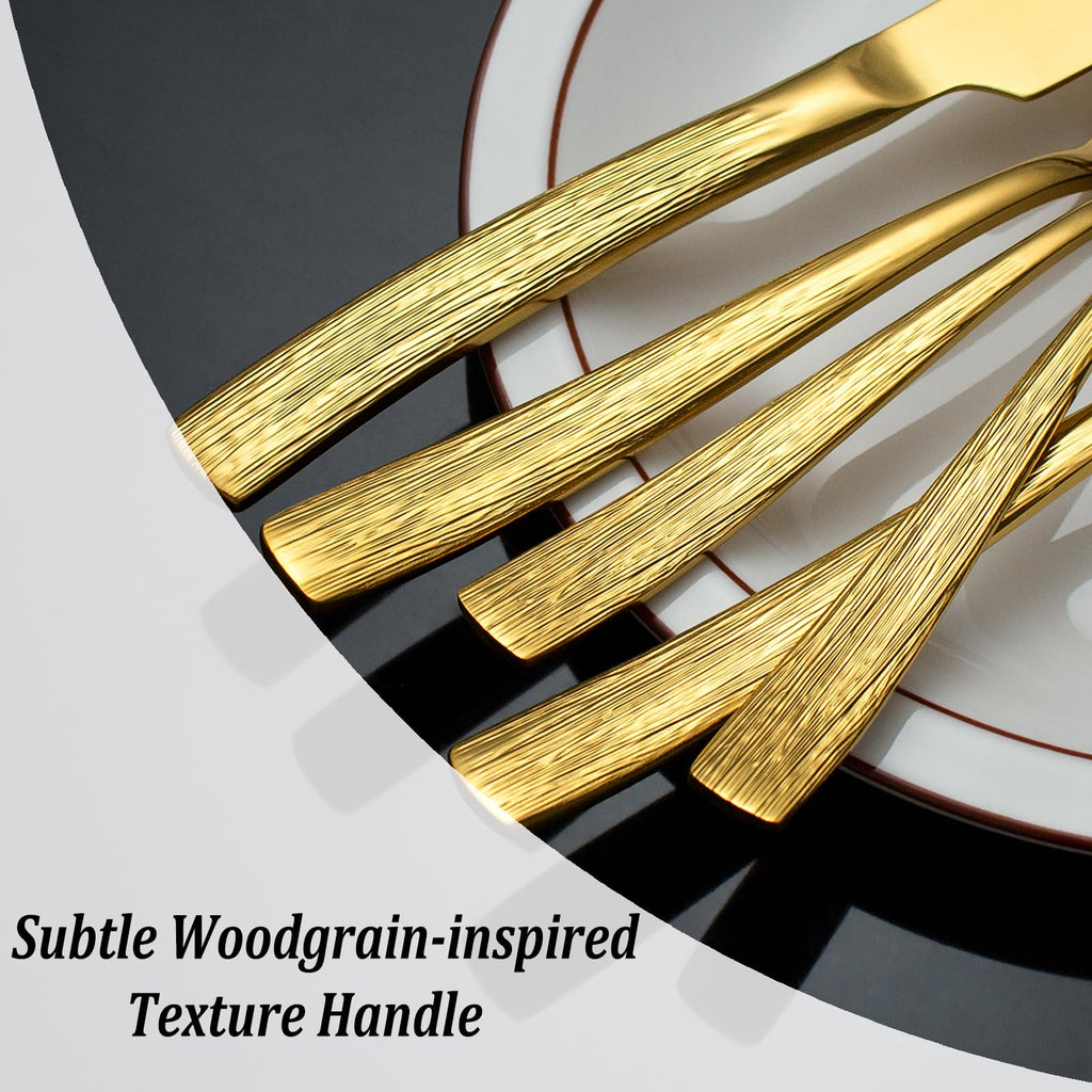 40-Piece Gold Silverware Set for 8