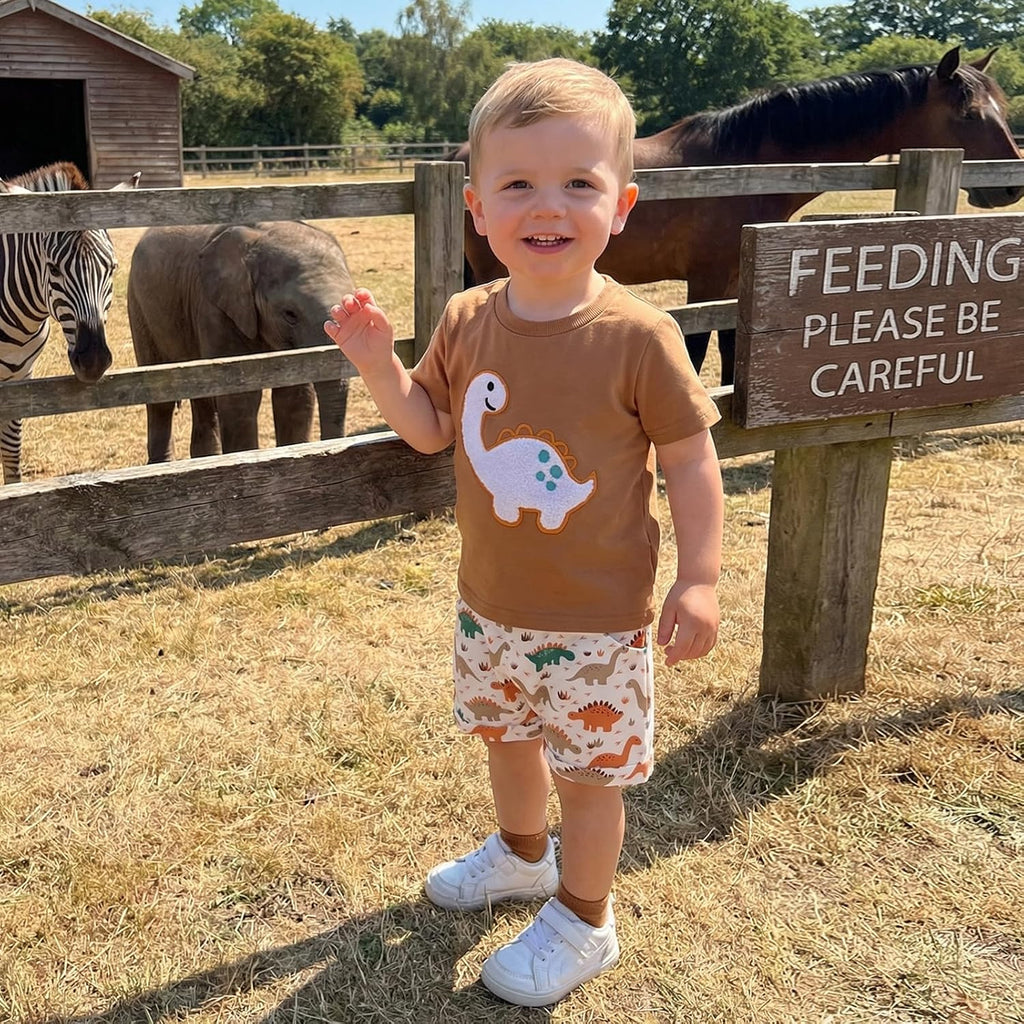 Toddler Baby Boy Summer Clothes Short Sleeve T-Shirt Tops Shorts Set 2Pcs Casual Outfit