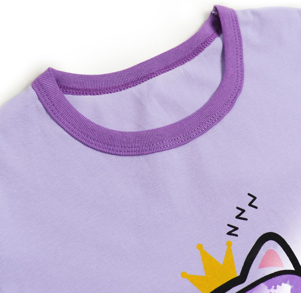 Girls Pajama Set, Piece Cotton Pajamas Short Summer PJs Kids Sleepwear