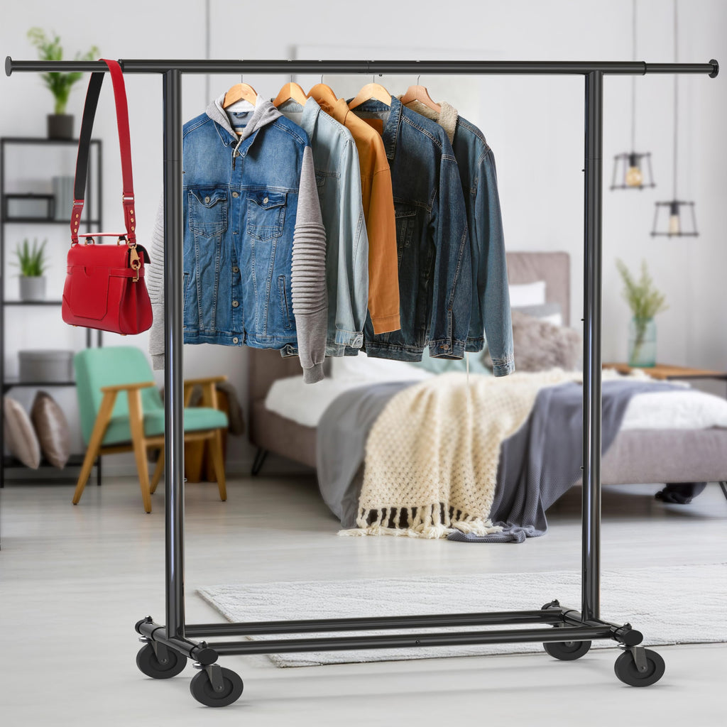 Heavy Duty Clothing Garment Rack, Black