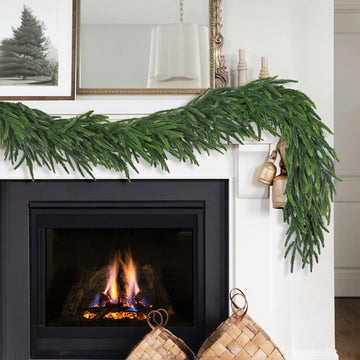 Realistic Thick and Lush Christmas Garland for Mantle Christmas Decorations Indoor 16FT Real Touch Artificial Pine