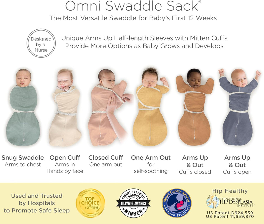 Way Omni Swaddle Sack Arms Up Swaddle, More Options to Calm Startle Reflex, Improves Sleep, Easy