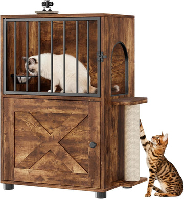 Dog Proof Cat Feeding Station, Dog Proof Cat Feeder, Cat Food Table, Vintage