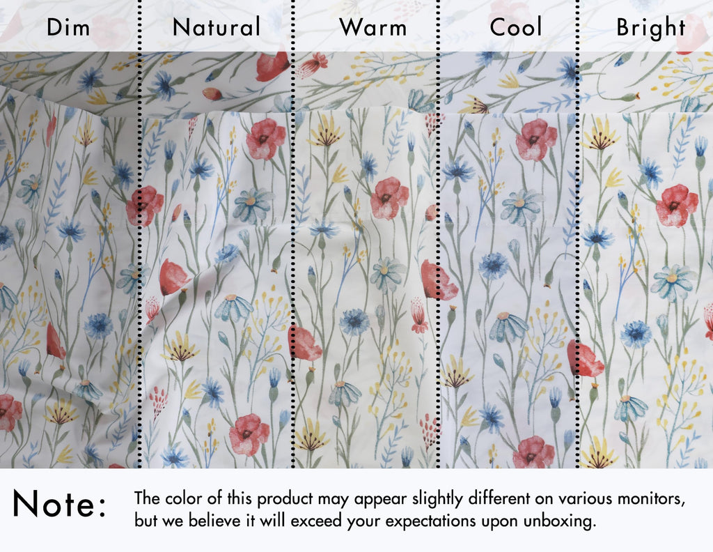 100% Cotton Sateen Sheet Set, Sweet Pea Fest