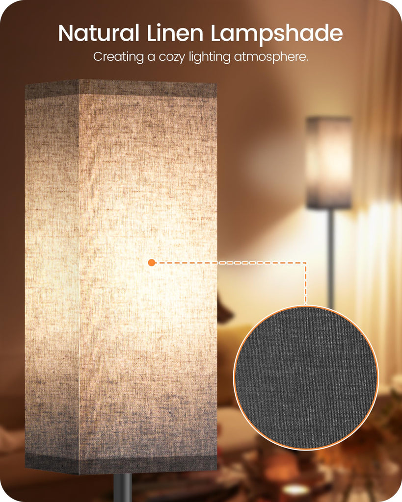 Floor Lamp, Pole Lamp with Foot Switch, Modern Standing Lamp Shade, Minimalist Freestanding Lamp (Bulb Not Included)