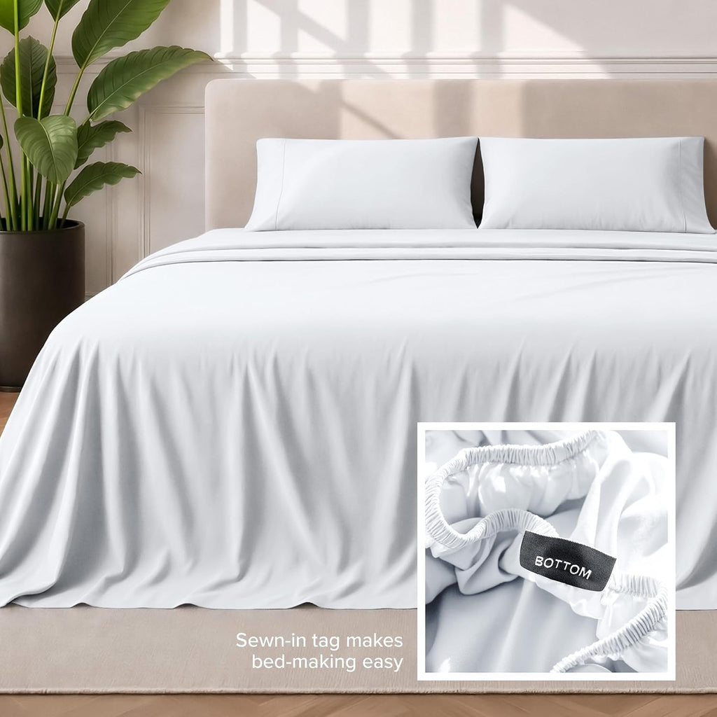 Queen Sheet Set - 1800 Ultra-Soft Microfiber Queen Bed Sheets - Double Brushed - Deep Pockets - Easy Fit - 4 Piece