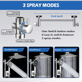 Shower Head,8”Rain Shower Head with Handheld Spray Combo with 11'' Angle Adjustable Extension Arm/Flow