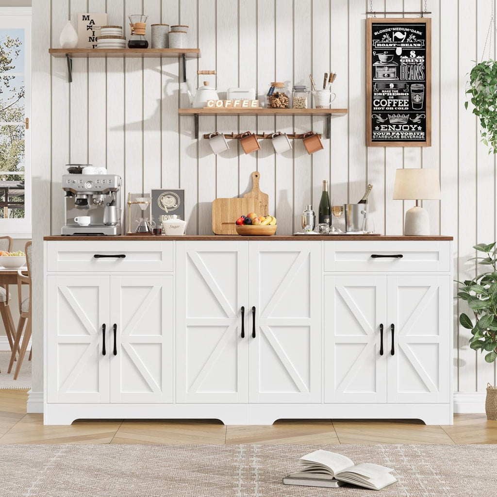 71” Large Sideboard Buffet Cabinet with Storage