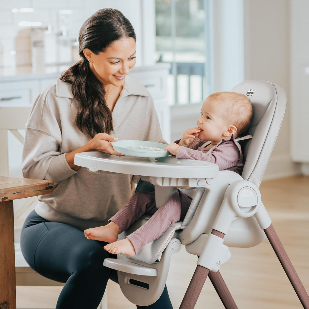 Harmonia 3-in-1 Adjustable Folding High Chair, Serene/Beige | For Newborns & Toddlers, Multi-Use, Easy-Clean, Wood