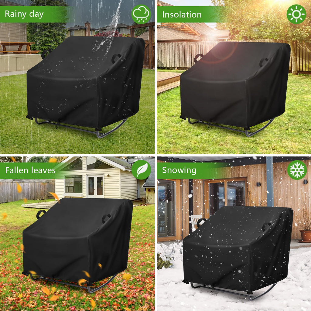 Papasan Rocker Chair Cover, Waterproof Outdoor Papasan Rocking Chair Cover, for rocking chair and Rattan Wicker