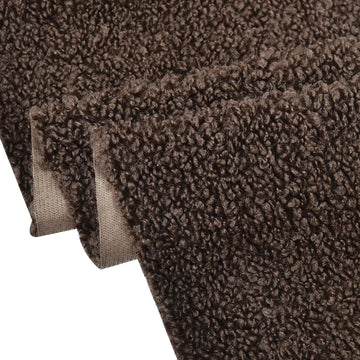 Dark Brown Curly Sherpa Faux Fur Fabric, 63" Wide, 1 Yard