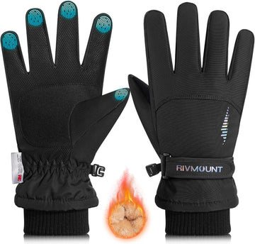 Kids Winter Gloves Ski Touchscreen Waterproof Warm for Boys Girls