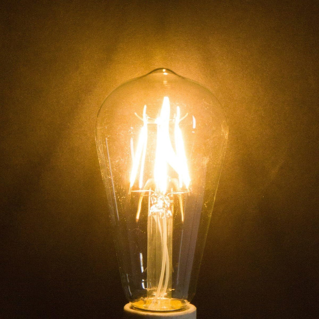 LED Edison Vintage Filament ST21 4W Bulbs E26, 2700K, 6 Pack
