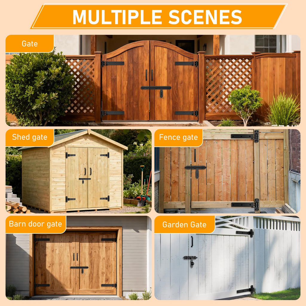 Heavy Duty Gate Hinges, 900 Lbs Capacity and Built-in Sealed Ball Bearings