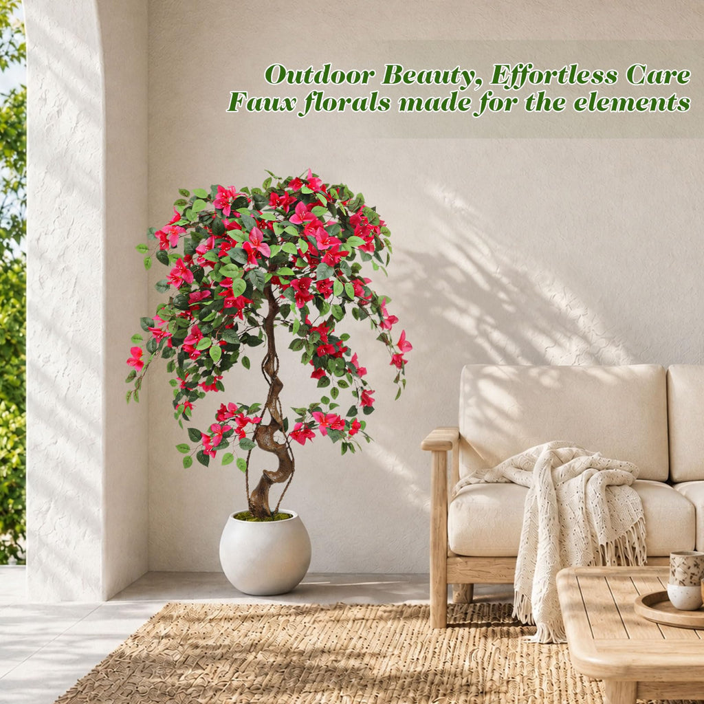 5FT Artificial Bougainvillea Tree for Outdoors or Indoors