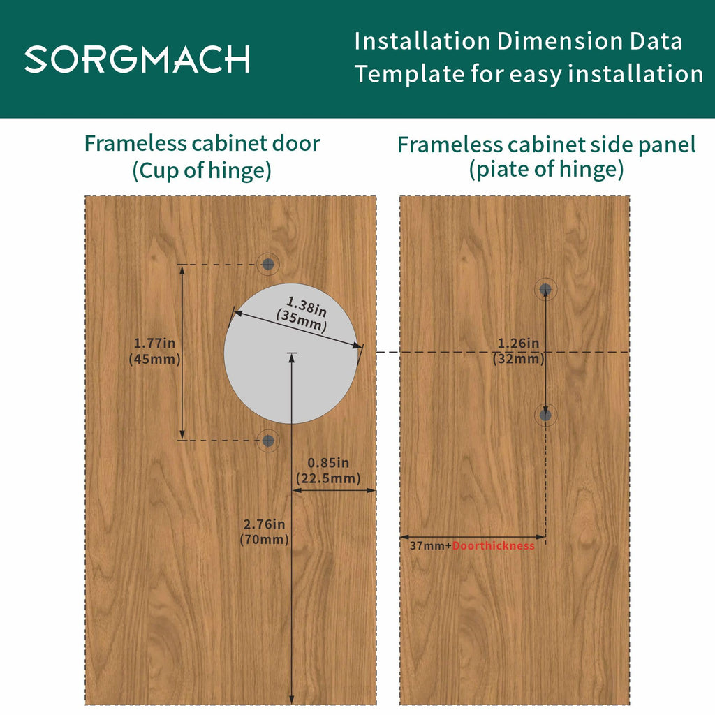20 Pack Inset Overlay Soft Close Cabinet Hinges 105° Frameless 3 Way Adjustable Soft Close Hinges for Cabinet Doors