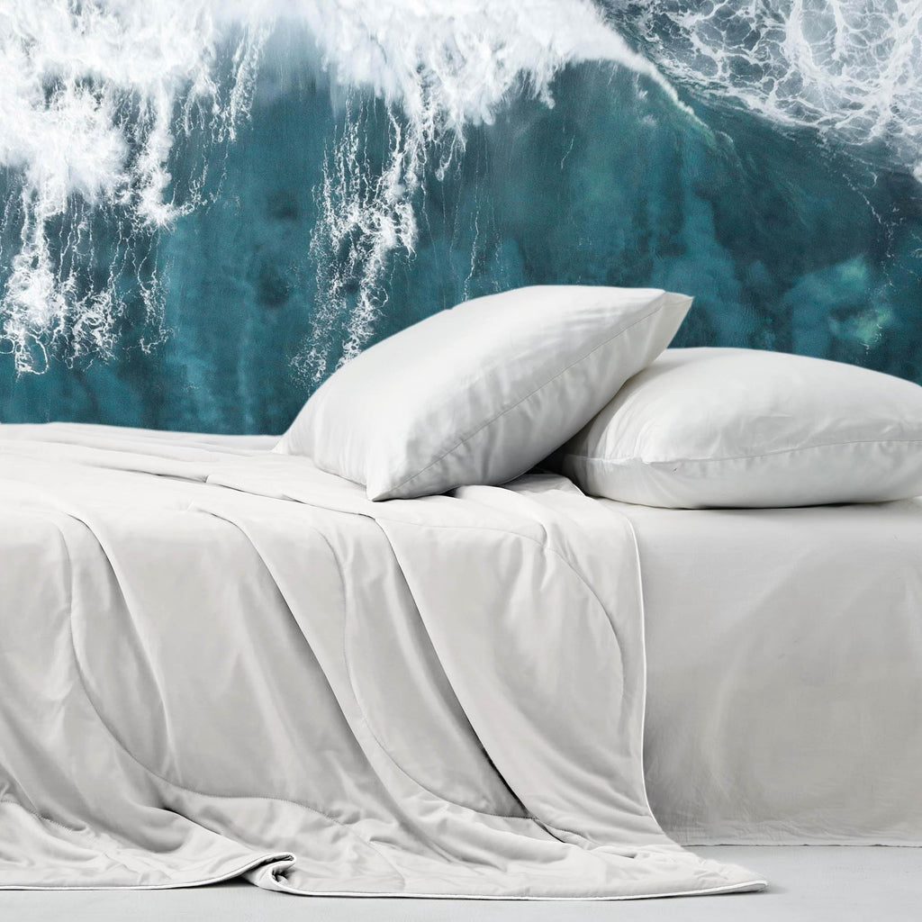 Cooling Comforter, White Cooling Blanket Twin Size, Cooling Duvet for Hot Sleeper, Breathable Summer Quilt