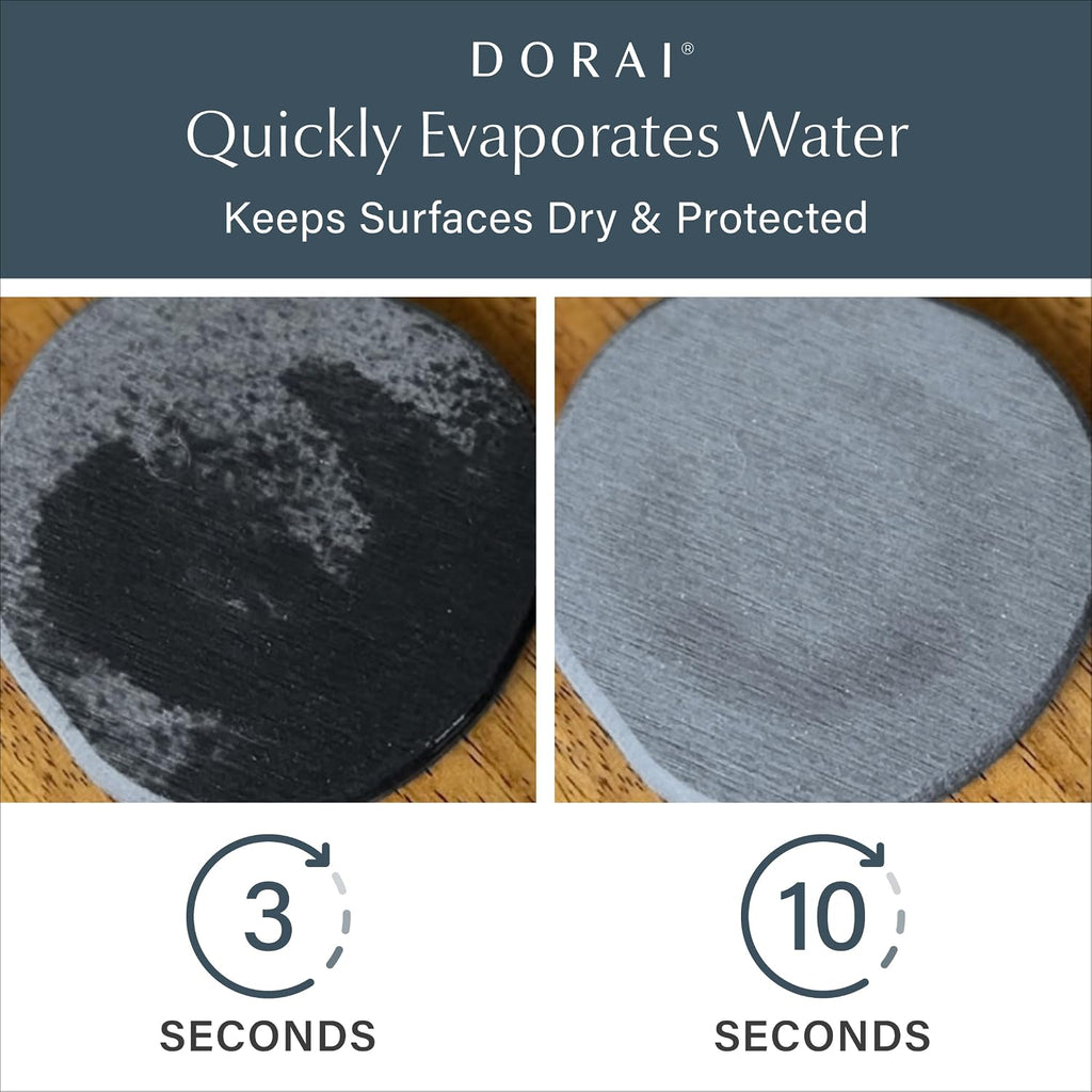 Home Stone Coasters Set - Diatomaceous Earth Water-Absorbing Drink Coaster for Coffee Table, Kitchen or Bar, Modern - Set of 4