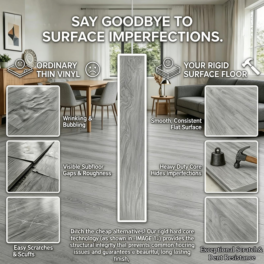 Wood Peel and Stick Tile,Waterproof Vinyl Roll Flooring (Grey)